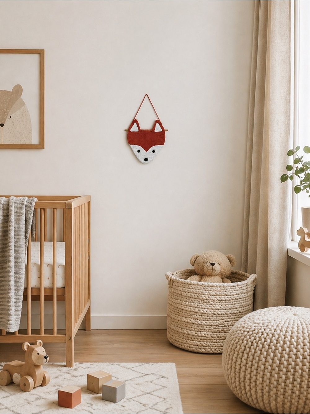Crate & Barrel Fox Woven Wall Art